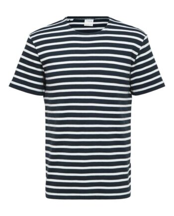 Slhbriac Stripe Ss  -neck Tee Noos