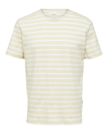 Slhbriac Stripe Ss  -neck Tee Noos