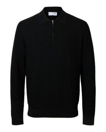 Slhcran Ls Knit Structure Half Zip