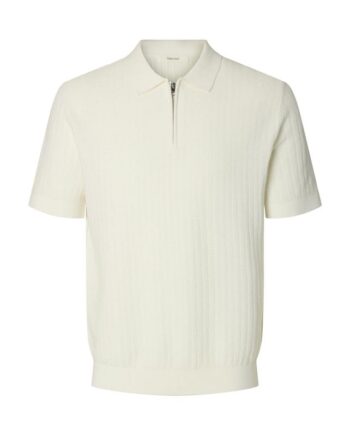 Slhcran Ss Knit Structure Half Zip