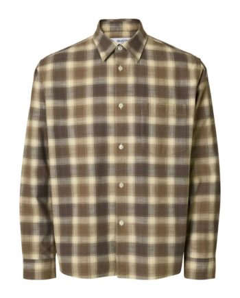 Slhctmenzo Check Ls Shirt
