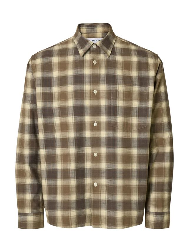 Slhctmenzo Check Ls Shirt
