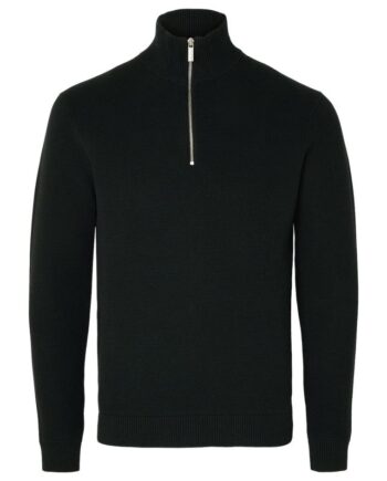 Slhdane Ls Knit Structure Half Zip