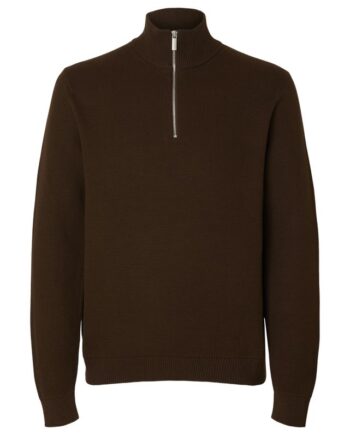 Slhdane Ls Knit Structure Half Zip