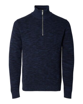 Slhdane Ls Knit Structure Half Zip