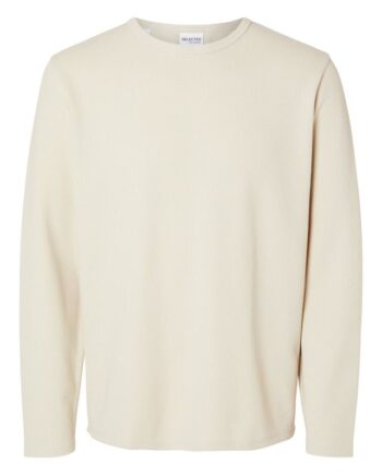 Slhfinley Waffle Ls  -neck Tee Noos
