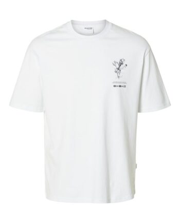 Slhloosealp Print Ss  -neck Tee