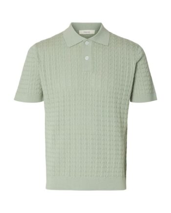 Slhmattis Ss Knit New Cable Polo