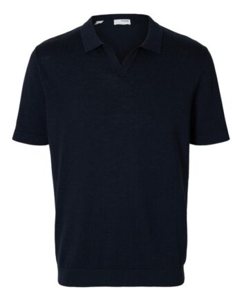 Slhmattis Ss Linen Blend Open Polo
