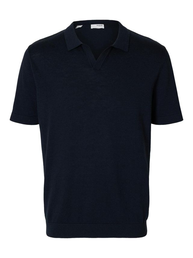 Slhmattis Ss Linen Blend Open Polo