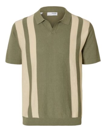 Slhmattis Ss Linen Blend Open Polo