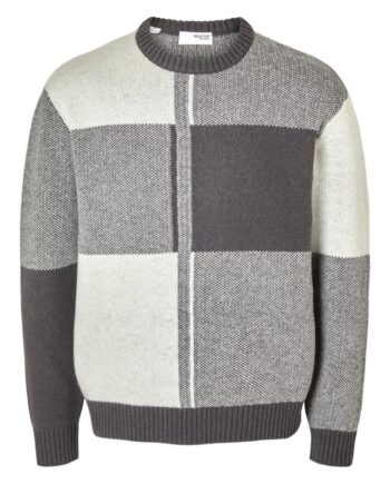 Slhmeio Ls Knit Relaxed Block Crew