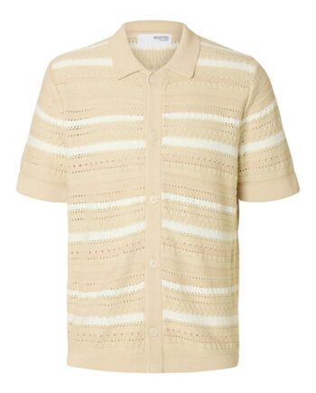 Slhpalo Ss Knit Crochet Polo Cardig