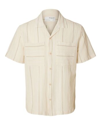 Slhreg-mix Shirt Ss Resort Camp