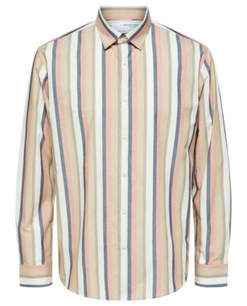 Slhreg-ton Shirt Ls Stripes