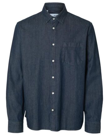 Slhregcarlo Denim Ls Shirt Noos