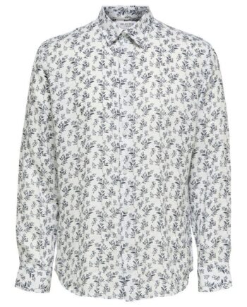 Slhregkylian-linen Shirt Ls Aop
