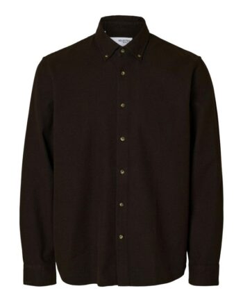 Slhregnoah Mix Bdwn Ls Shirt Camp
