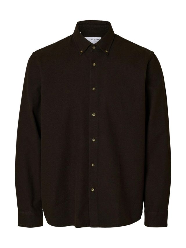 Slhregnoah Mix Bdwn Ls Shirt Camp