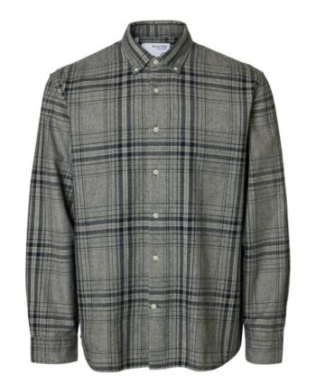 Slhregnoah Mix Bdwn Ls Shirt Camp