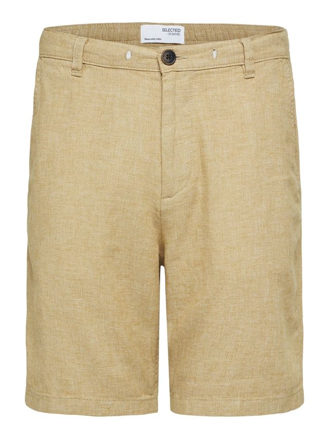 Slhregular-brody Linen Shorts Noos
