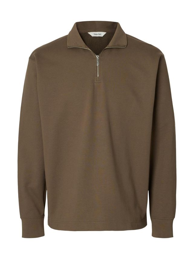 Slhrela Uke Ls Half Zip Sweat Noos