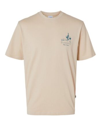 Slhrelaxaries Print Ss  -neck Tee