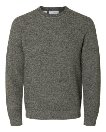 Slhross Ls Knit Structure Crew Neck