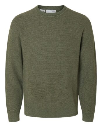 Slhross Ls Knit Structure Crew Neck