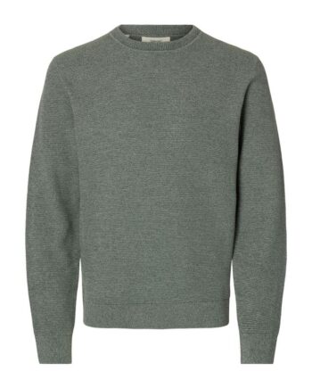 Slhross Ls Knit Structure Crew Neck