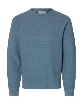 Slhross Ls Knit Structure Crew Neck