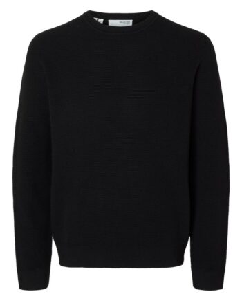 Slhross Ls Knit Structure Crew Neck
