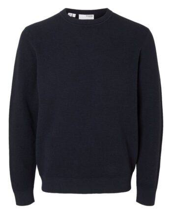 Slhross Ls Knit Structure Crew Neck
