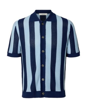 Slhshane Ss Open Struc Polo Cardiga