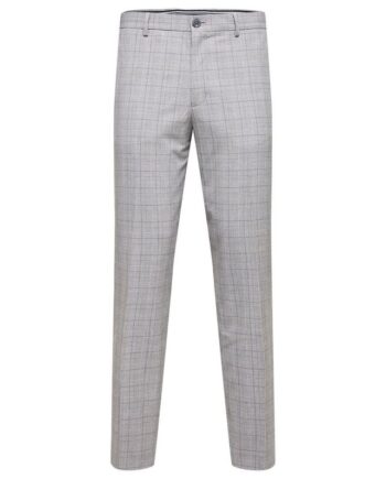 Slhslim-liam Lt Grey Chk Trs Flex