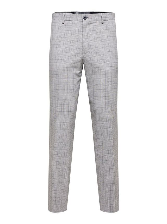 Slhslim-liam Lt Grey Chk Trs Flex