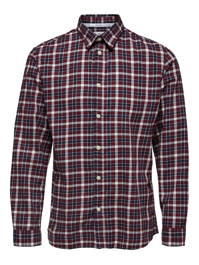 Slhslimisac Shirt Ls Check   Camp