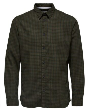 Slhslimisac Shirt Ls Check   Camp