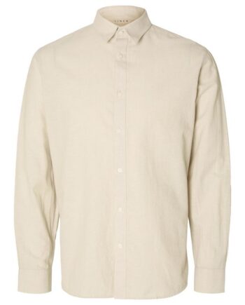 Slhslimnew-linen Shirt Ls   No