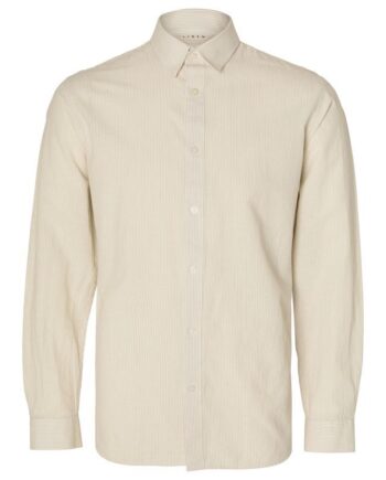 Slhslimnew-linen Shirt Ls   No