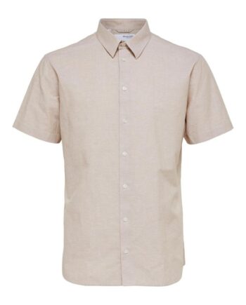 Slhslimnew-linen Shirt Ss Classic