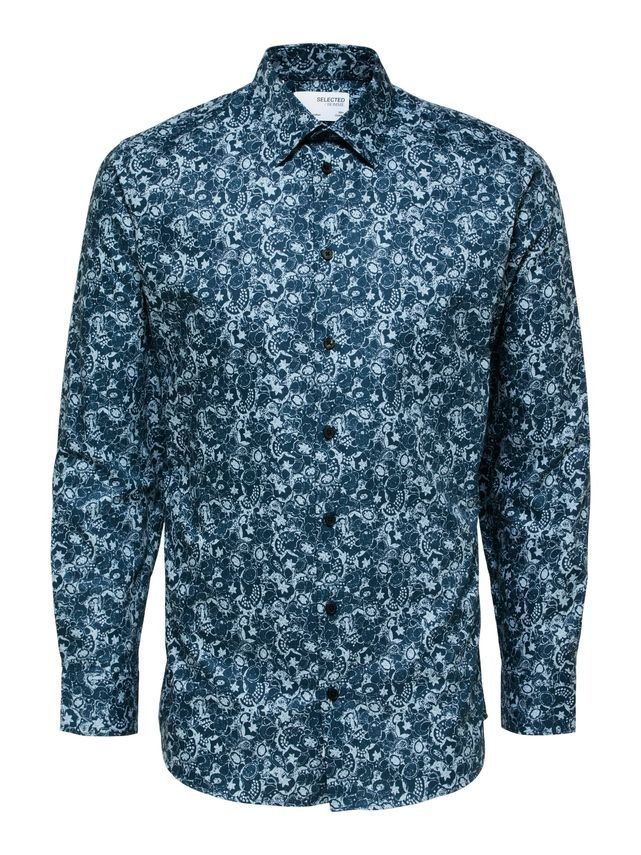 Slhslimsoho-ethan-aop Shirt Ls   No