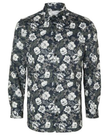 Slhslimsoho-ethan-aop Shirt Ls   No
