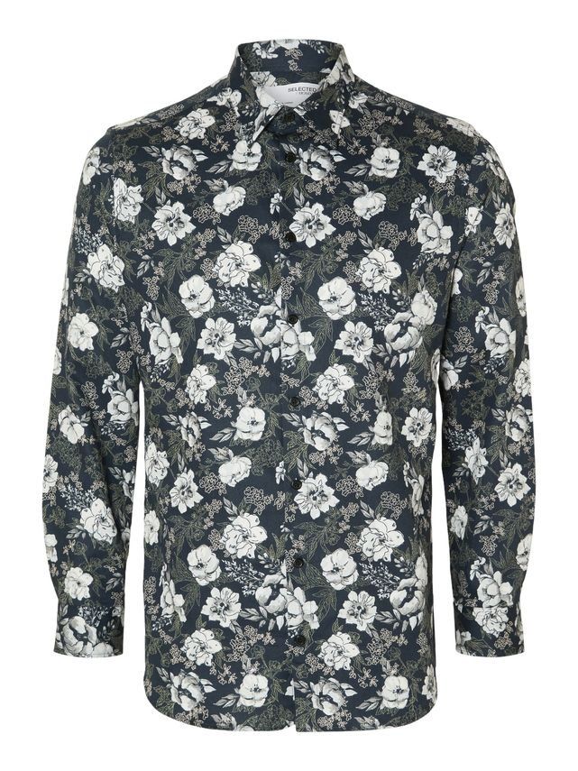 Slhslimsoho-ethan-aop Shirt Ls   No