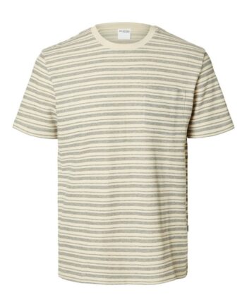 Slhsune Stripe Pocket Ss  -neck Tee