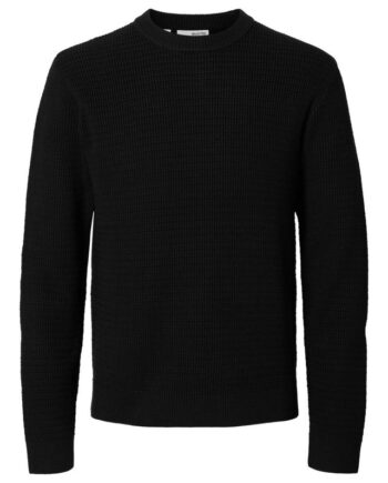 Slhtheo Ls Knit Structure Crew Neck