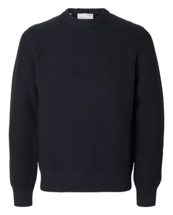 Slhthim Ls Knit Structure Crew Neck