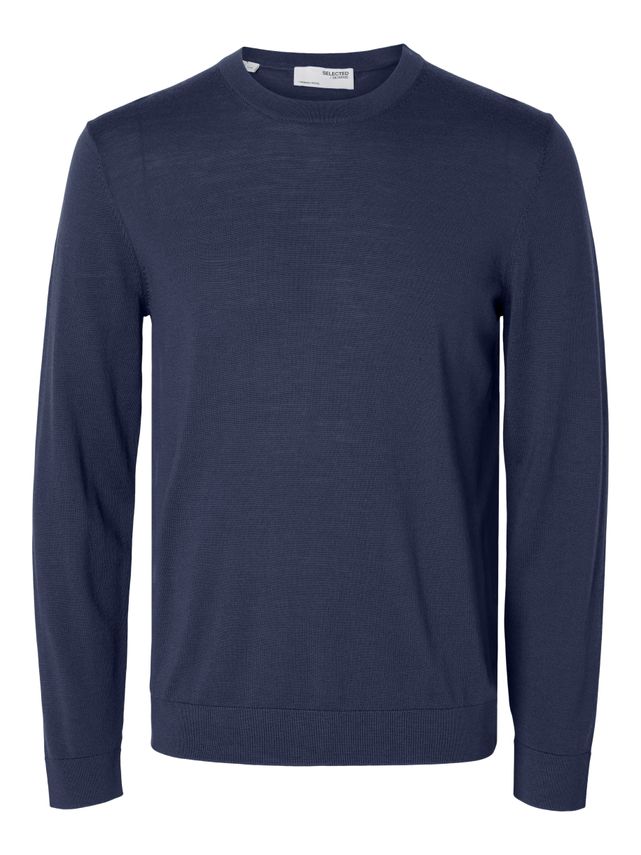 Slhtray Ls Knit Merino Crew Neck No