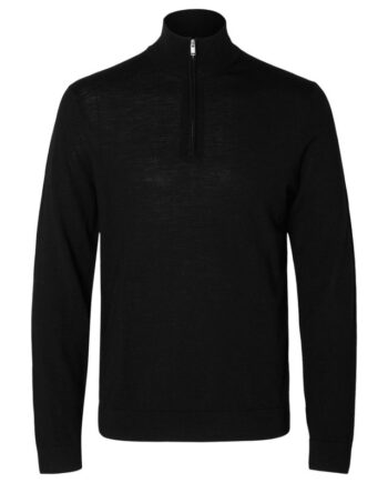 Slhtray Ls Knit Merino Half Zip Noo
