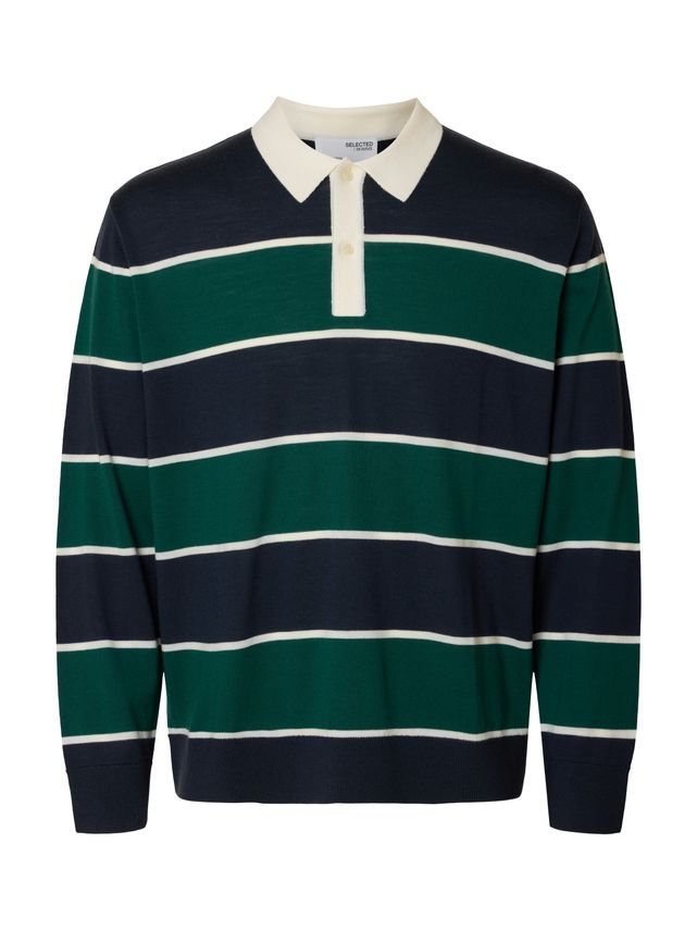 Slhtray Ls Knit Merino Relaxed Polo